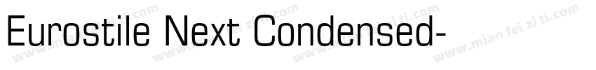Eurostile Next Condensed字体转换